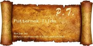 Putternek Tilda névjegykártya